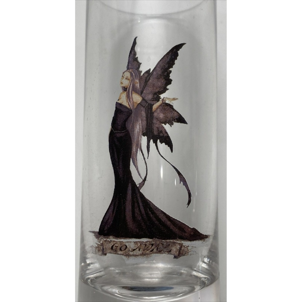 Tall Shot Glass 4” X 1.5” - Clear Glass with Fairy on one side